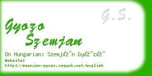 gyozo szemjan business card